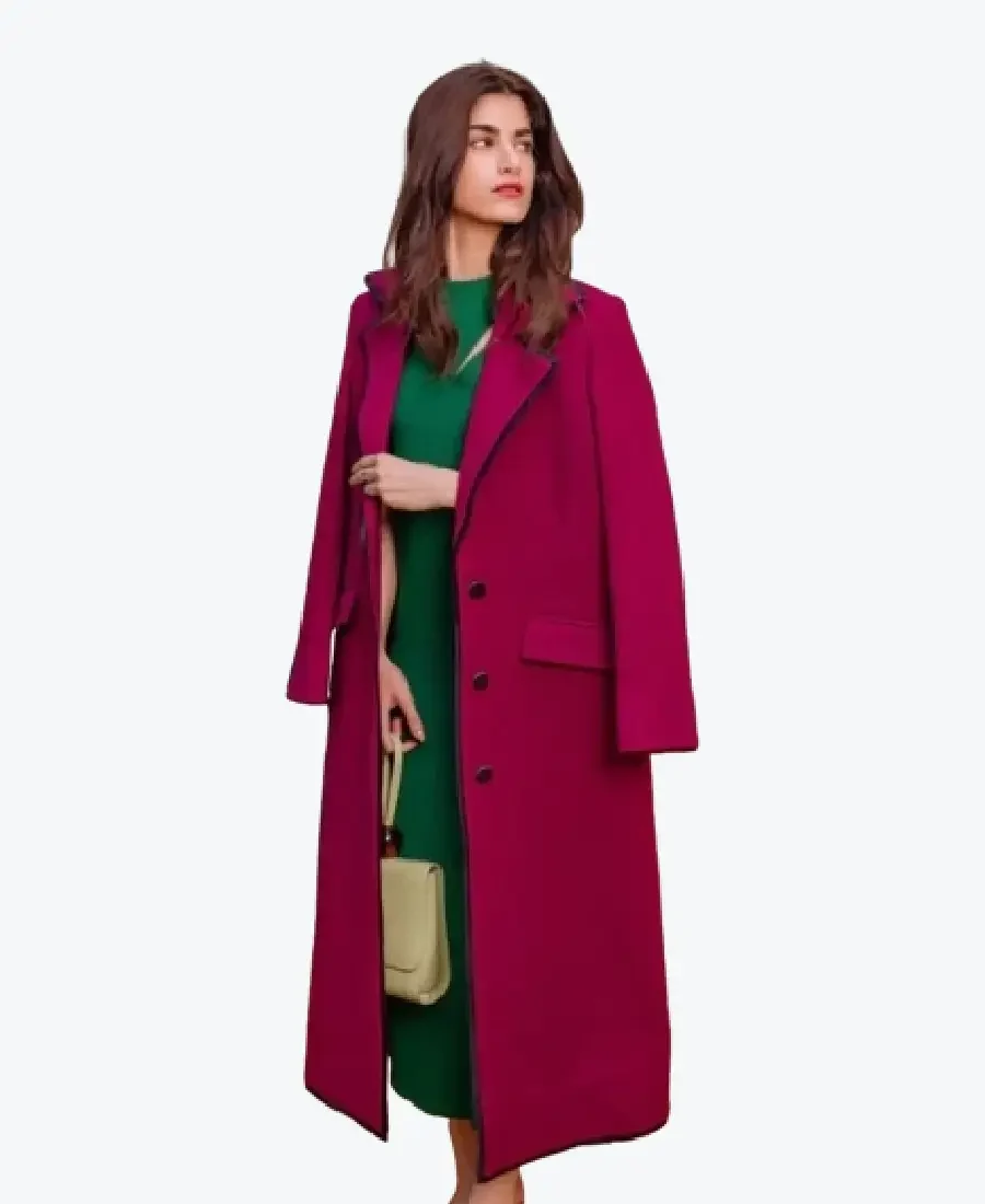 Shop The Women's Magenta Wool Long Coat - Rare Jackets