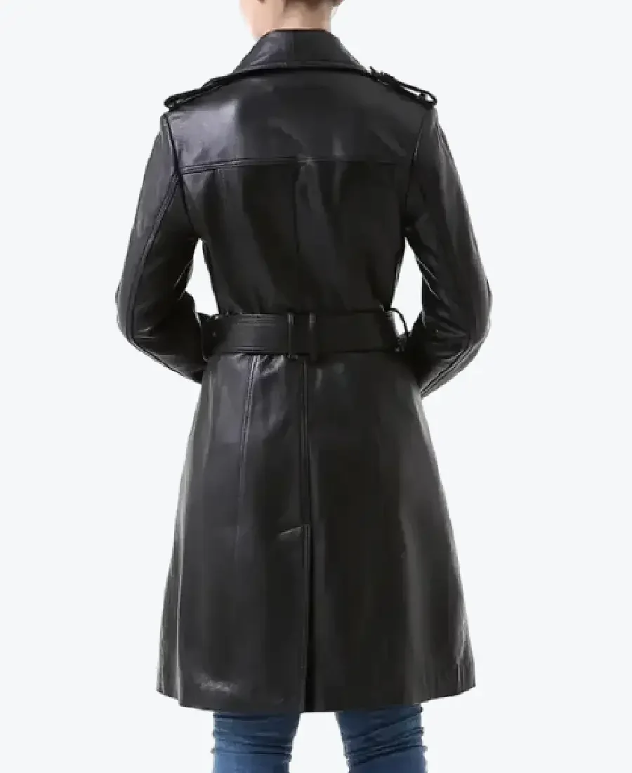 Shop The Women’s New York Double Breasted Lambskin Leather Coats Rare Jacket