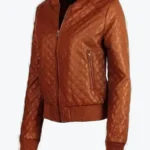 Shop The Women’s Quilted Brown Leather Jacket - Rare Jackets