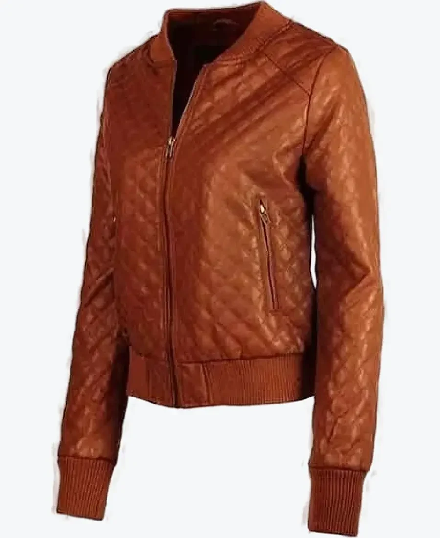 Shop The Women’s Quilted Brown Leather Jacket - Rare Jackets