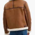 Shop The Women’s Shearling Avaitor Leather Jackets Back