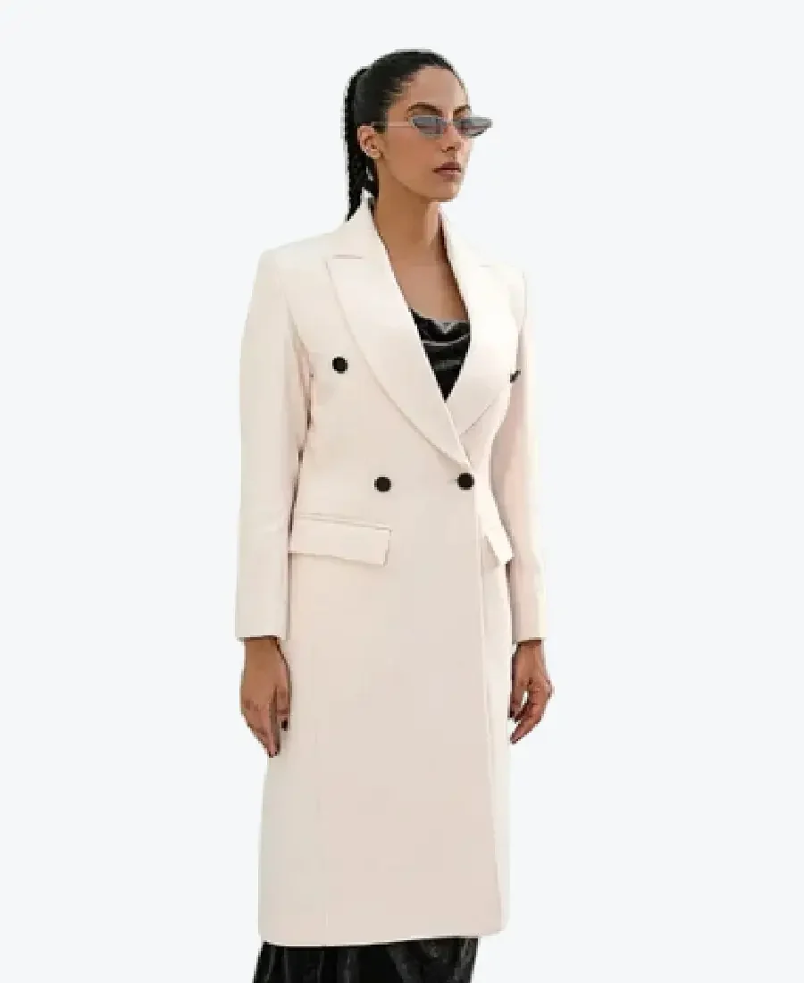 Shop The Women's Trouble White Wool Coat - Rare Jackets