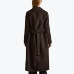 Shop The Wool Blend Double Breasted Blindseam Coat Dark Brown Rare Jacket
