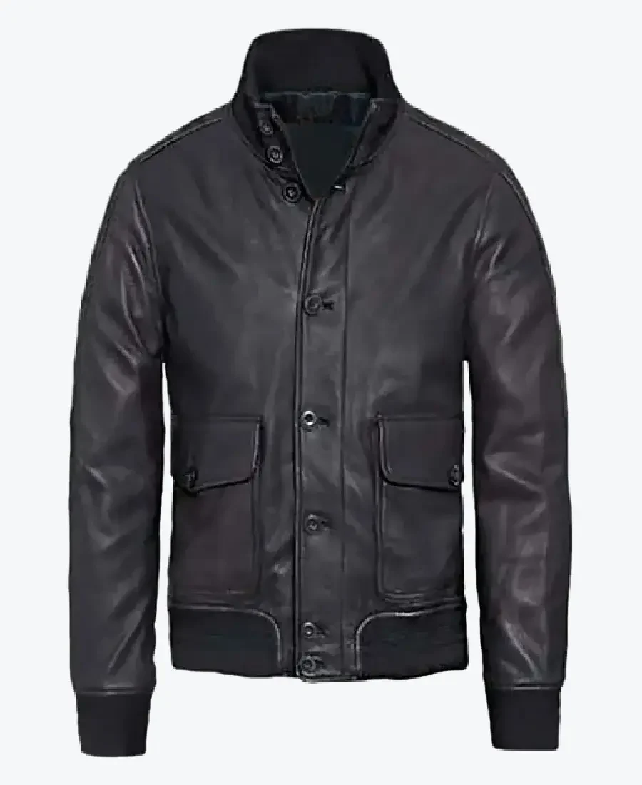 Shop The Zeus Men’s Black A-1 Bomber Leather Jacket - Rare Jackets