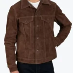 Shop The _Men’s Trucker Dark Brown Suede Jacket - Rare Jackets