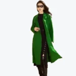 Sixdo Green Peak Lapel Neck Long Coat Side - Rare Jackets