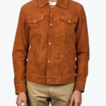 Stallon Brown Suede Trucker Jacket frront - Rare Jackets