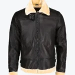 Steve Men’s Brown B-3 Bomber Leather Jackets