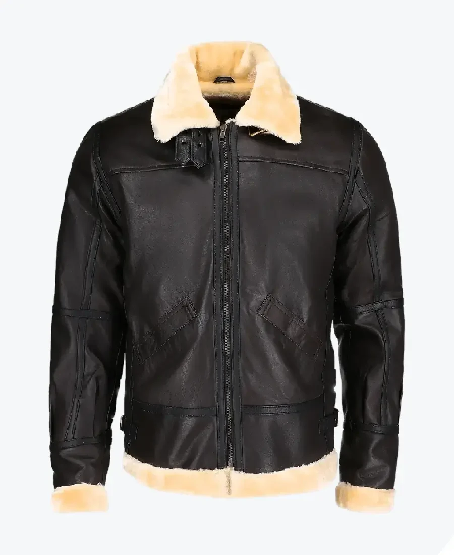 Steve Men’s Brown B-3 Bomber Leather Jackets