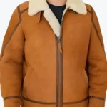 Tejan Men’s Brown B-3 Bomber Leather Jackets