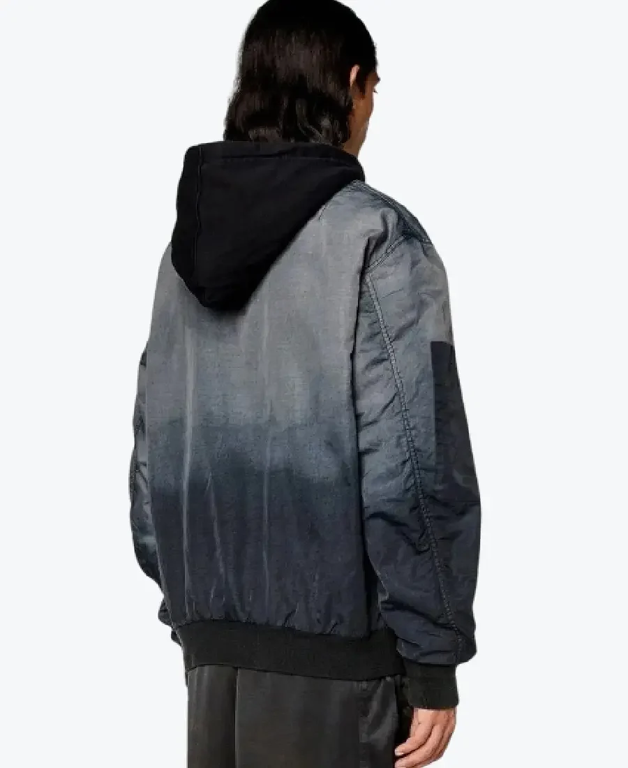 The Recruit Owen Hooded Bomber Jacket Back - Rare Jackets