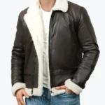 Theodore Men’s Brown B-3 Bomber Leather Jacket