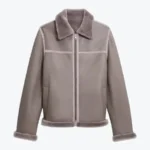 Theory A-Line Shearling Aviator Jacket
