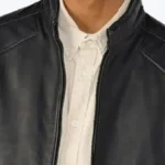 Toby Wilson Black Leather Jacket Collar Rare Jacket