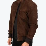 Trendy Sven Mocha Suede Bomber Jacket - Rare Jackets