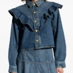 Women's Ruffle-Detail Denim Shirt