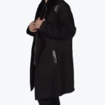 Vikin Black Leather Coat Side - Rare Jackets