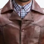 Vincent Alley Brown Leather Jacket Collar Rare Jacket