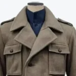 Vintage 1940 Swedish Army Wool Coat Jacket Front - Rare Jackets