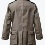 Vintage 1940 Swedish Army Wool Coat Jacket back - Rare Jackets