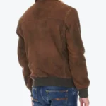 Walker Suede Leather Bomber Jacket back - Rare Jackets