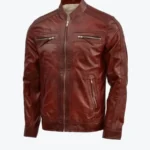 Waxed Leather Burgundy Jackets Rare Jacket