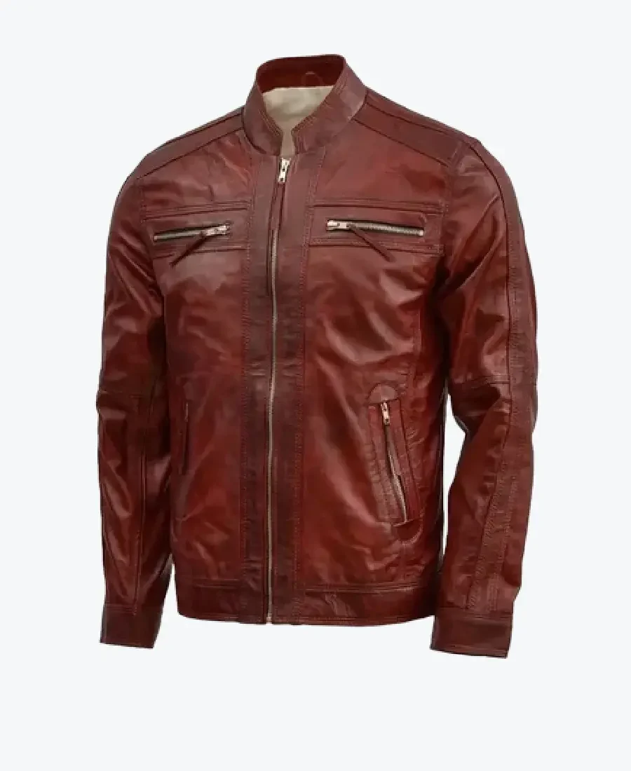 Waxed Leather Burgundy Jackets Rare Jacket