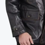 Wildwood Whisperer Black Leather Jacket Sleeves Rare Jacket