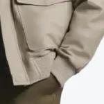 Men's Chris Beige Leather Jacket Pocket - Rare Jackets