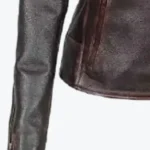 Women Chocolate Brown Leather Jacket Sleeves Rare Jacket