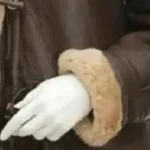 Women Sheepskin Brown Duffle Coat With Hood Sleeves Rare Jacket