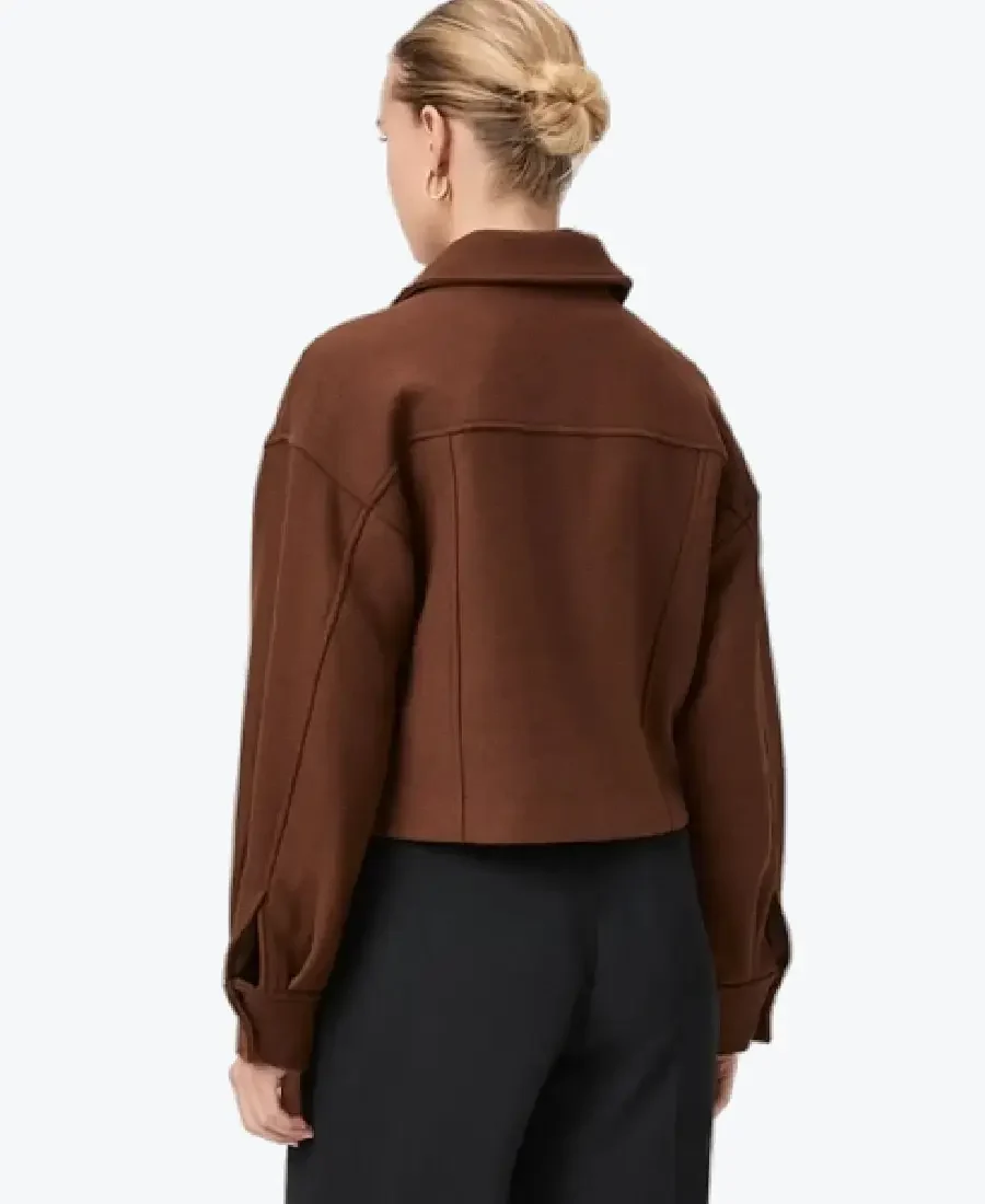 Women’s Ashtyn Brown Wool Jacket Back - Rare Jackets