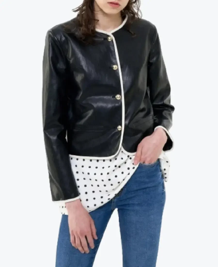Women’s Black Cropped Leather Jackets Rare Jacket