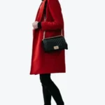 Women's Jackson Red Single Breasted Wool Coat - Rare Jackets