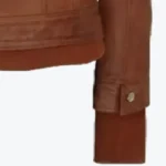 Women’s Leather Bomber Jacket Sleeves Rare Jacket