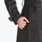 Women’s New York Double Breasted Lambskin Leather Coat Sleeves Rare Jacket