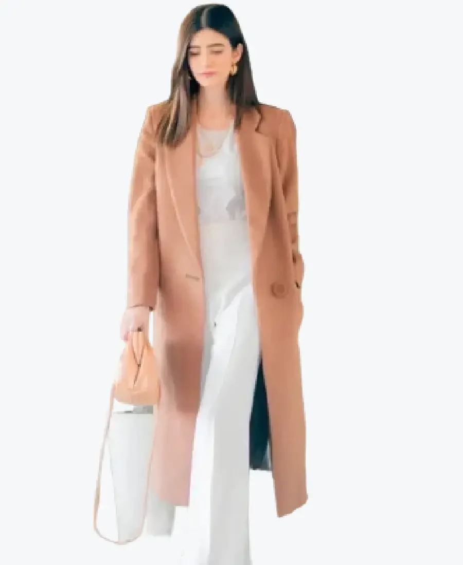 Women's Sun Kissed Long Camel Coat Side - Rare Jackets