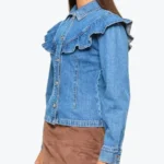 Women's Target Flounce Denim Jacket Side