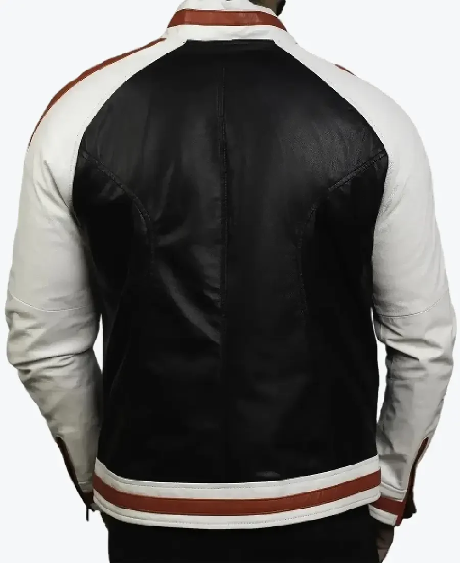 Zack Classic Red Stripped Bomber Style Jacket Back - Rare Jackets