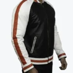 Zack Classic Red Stripped Bomber Style Jacket Side - Rare Jackets