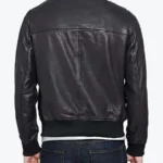 Zeus Men’s Black A-1 Bomber Leather Jacket Back - Rare Jackets