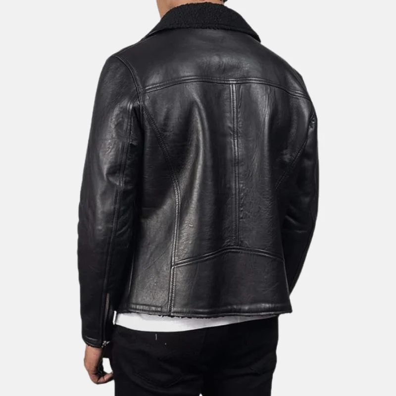 Shop The Men’s Aviator Black Biker Jacket