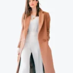 Women's Sun Kissed Long Camel Coat Front - Rare Jackets