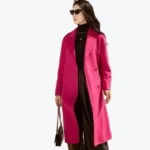 Sixdo Double Breasted Pink Long Coat Side - Rare Jackets