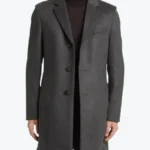 Shop The Men Single Breasted Grey Wool Coat - Rare Jackets