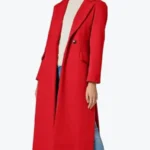 Shop The Women Red Grazia Long Wool Coat - Rare Jackets