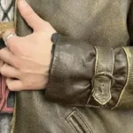 90s Vintage Grunge Distressed Biker Leather Jacket Sleeves Rare Jacket