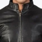 Alex Leather Biker Jackets Black Collar Rare Jacket