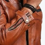 Bellagio Vintage Brown Biker Jacket Sleeves Rare Jacket