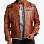 Bellagio Vintage Brown Biker Jackets Rare Jacket